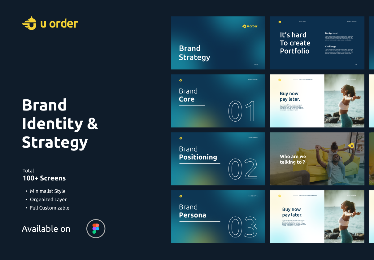 精选可做UI作品集模板素材 U Order – 品牌识别与策略 (U Order – Brand Identity & Strategy)
