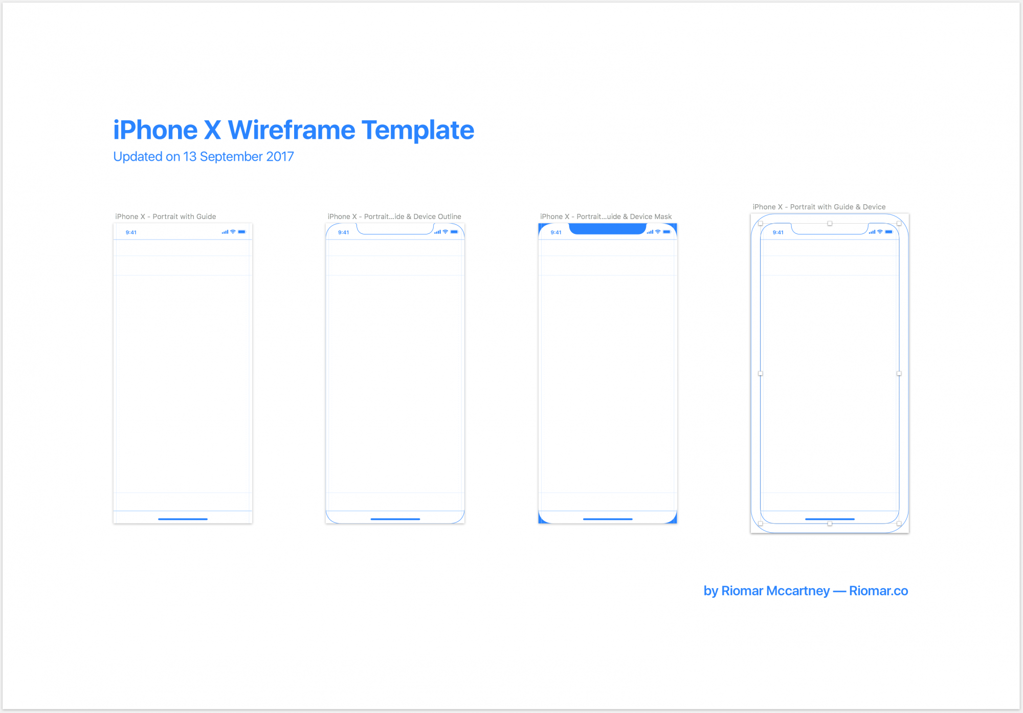 iPhone X线框和原型设计