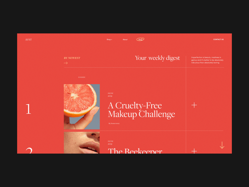 Website design inspiration – Noodle 