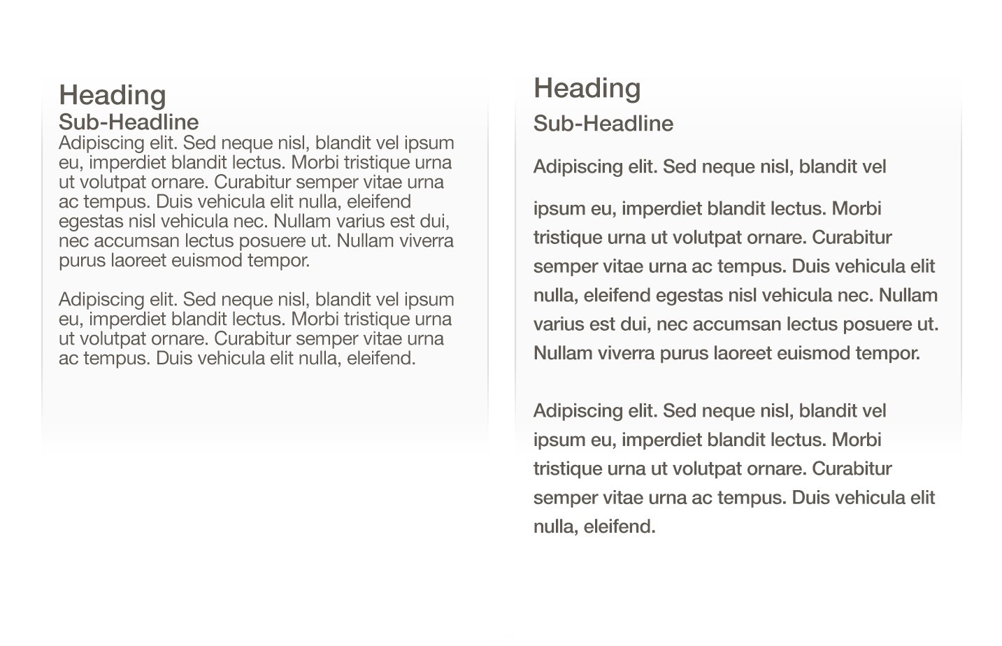 左：几乎重叠的文字。右：良好的间距有助于可读性。图片来源： Apple