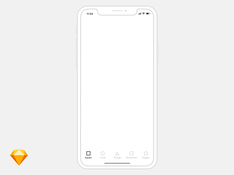 iPhone X线框图模板